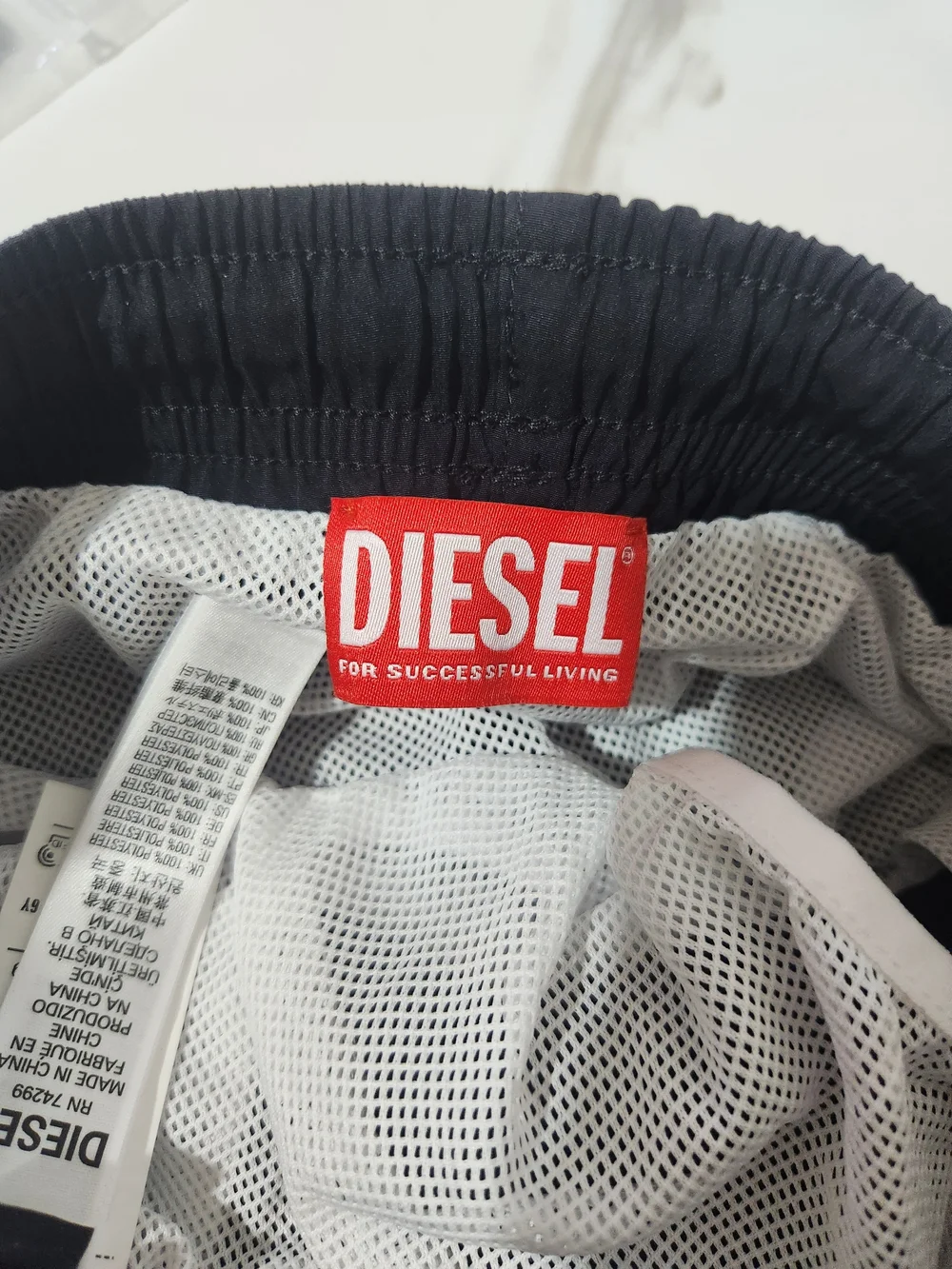Diesel Black Logo Swim Shorts